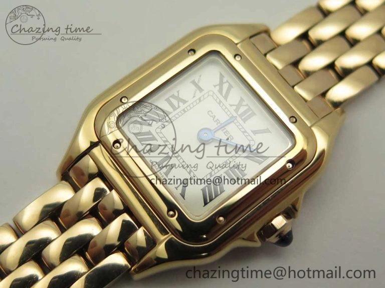 Stylish Panthère Secrete Ladies 22mm RG 8848F 1:1 Best Edition White Dial on RG Bracelet Ronda Quartz 10610