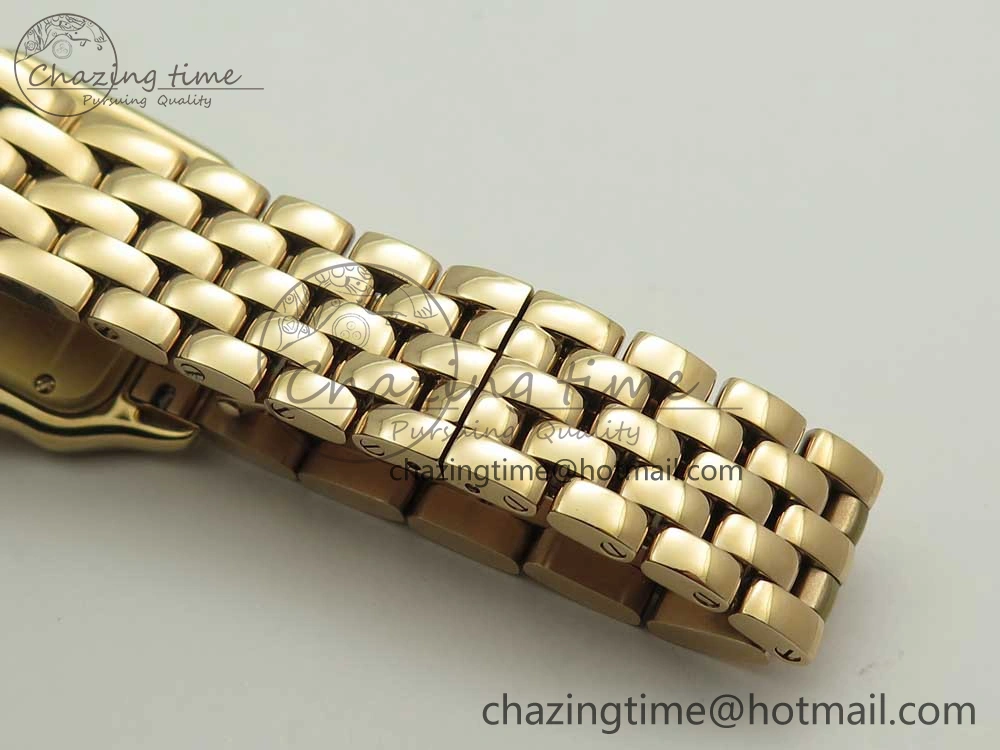 Stylish Panthère Secrete Ladies 22mm RG 8848F 1:1 Best Edition White Dial on RG Bracelet Ronda Quartz 10610