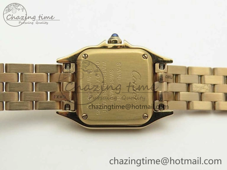 Stylish Panthère Secrete Ladies 22mm RG 8848F 1:1 Best Edition White Dial on RG Bracelet Ronda Quartz 10610