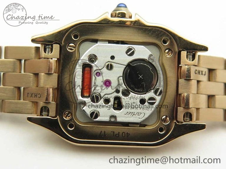 Stylish Panthère Secrete Ladies 22mm RG 8848F 1:1 Best Edition White Dial on RG Bracelet Ronda Quartz 10610