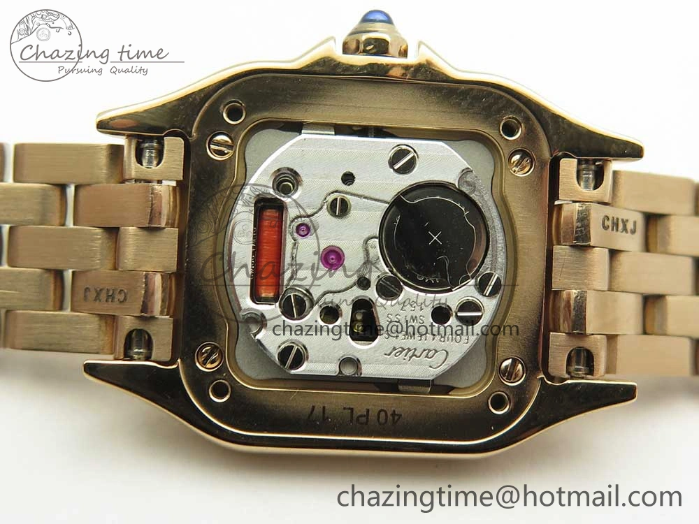 Stylish Panthère Secrete Ladies 22mm RG 8848F 1:1 Best Edition White Dial on RG Bracelet Ronda Quartz 10610