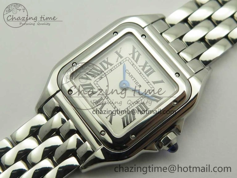 Panthère Secrete Ladies 22mm SS 8848F 1:1 Best Edition White Dial on SS Bracelet Ronda Quartz HighPerformance 10660