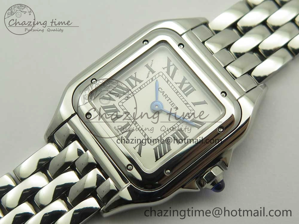 Panthère Secrete Ladies 22mm SS 8848F 1:1 Best Edition White Dial on SS Bracelet Ronda Quartz HighPerformance 10660