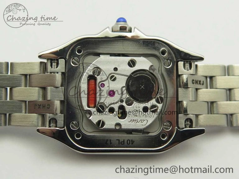 Panthère Secrete Ladies 22mm SS 8848F 1:1 Best Edition White Dial on SS Bracelet Ronda Quartz HighPerformance 10660