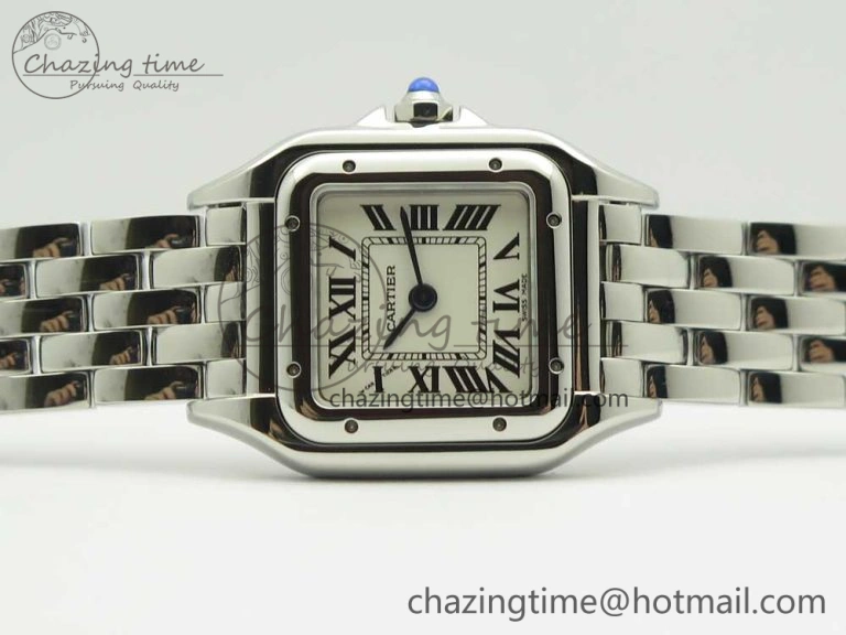 Panthère Secrete Ladies 22mm SS 8848F 1:1 Best Edition White Dial on SS Bracelet Ronda Quartz HighPerformance 10660