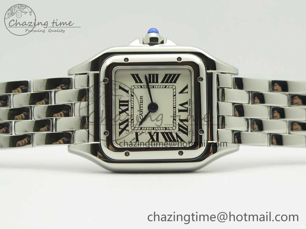Panthère Secrete Ladies 22mm SS 8848F 1:1 Best Edition White Dial on SS Bracelet Ronda Quartz HighPerformance 10660