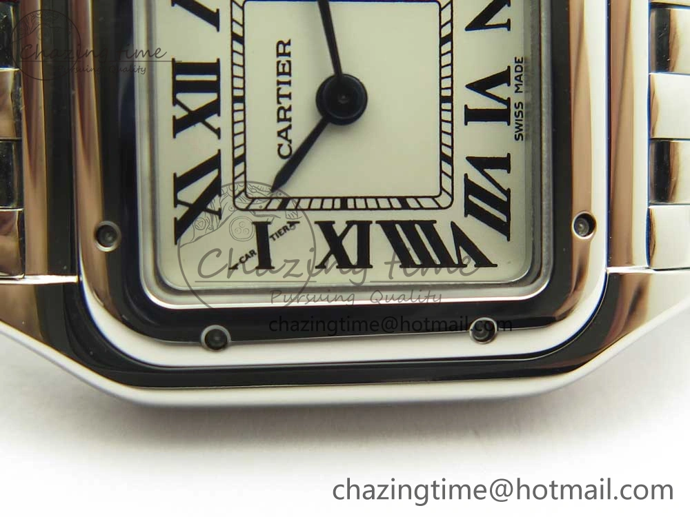 Panthère Secrete Ladies 22mm SS 8848F 1:1 Best Edition White Dial on SS Bracelet Ronda Quartz HighPerformance 10660