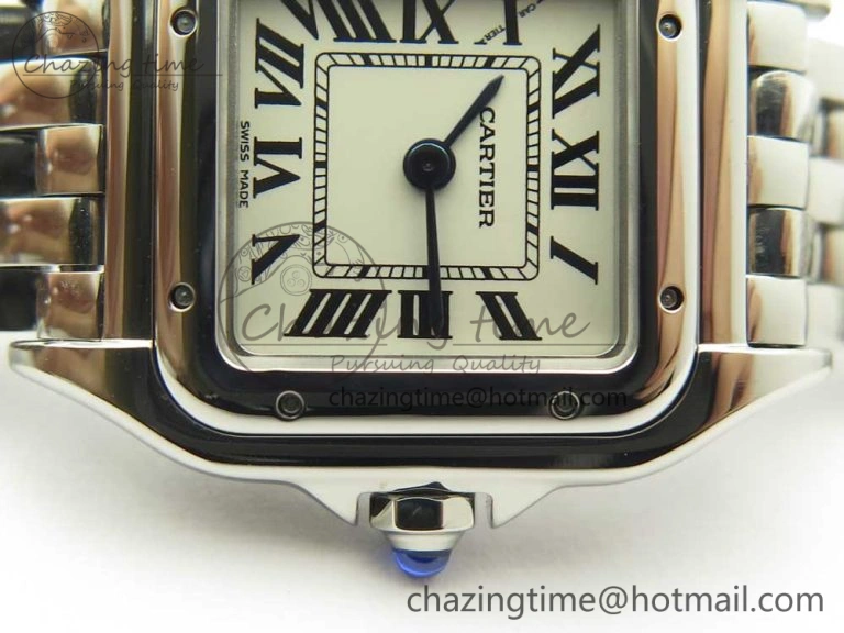 Panthère Secrete Ladies 22mm SS 8848F 1:1 Best Edition White Dial on SS Bracelet Ronda Quartz HighPerformance 10660