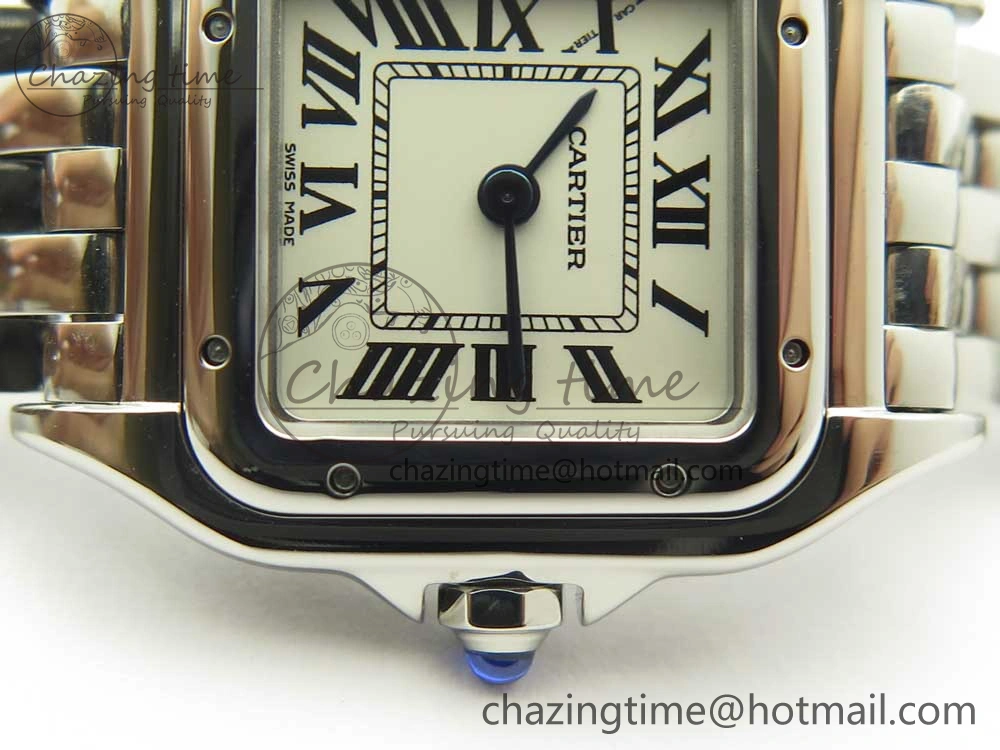 Panthère Secrete Ladies 22mm SS 8848F 1:1 Best Edition White Dial on SS Bracelet Ronda Quartz HighPerformance 10660