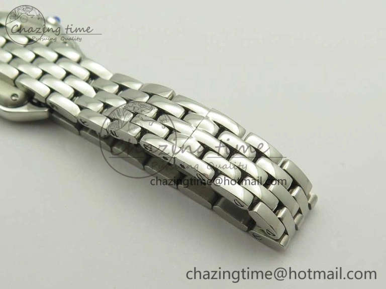 Snug Panthère Secrete Ladies 22mm SS Diamonds Bezel 8848F 1:1 Best Edition White Dial on SS Bracelet Ronda Quartz 6178
