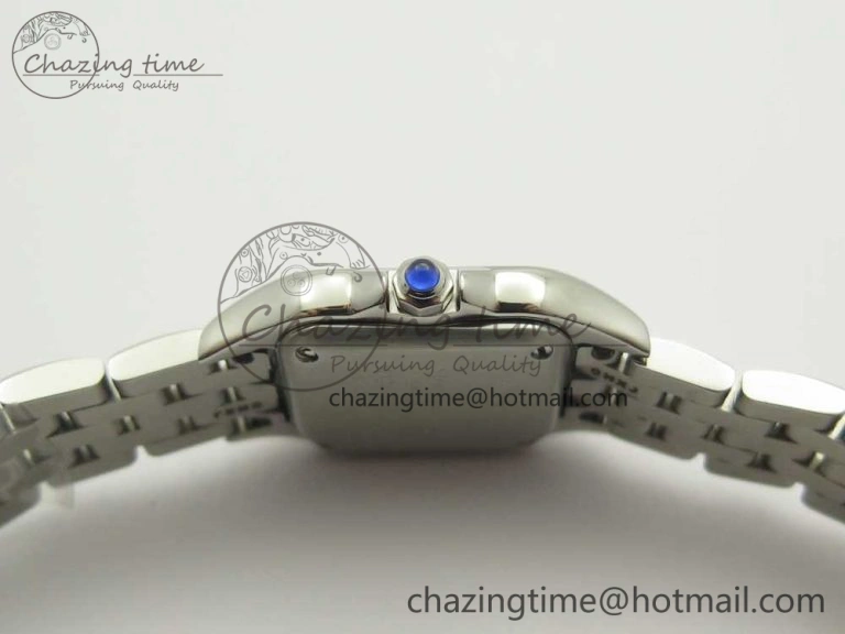 Snug Panthère Secrete Ladies 22mm SS Diamonds Bezel 8848F 1:1 Best Edition White Dial on SS Bracelet Ronda Quartz 6178