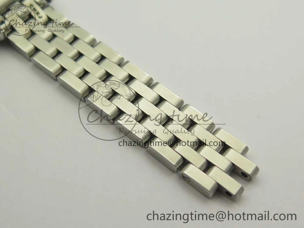 Snug Panthère Secrete Ladies 22mm SS Diamonds Bezel 8848F 1:1 Best Edition White Dial on SS Bracelet Ronda Quartz 6178