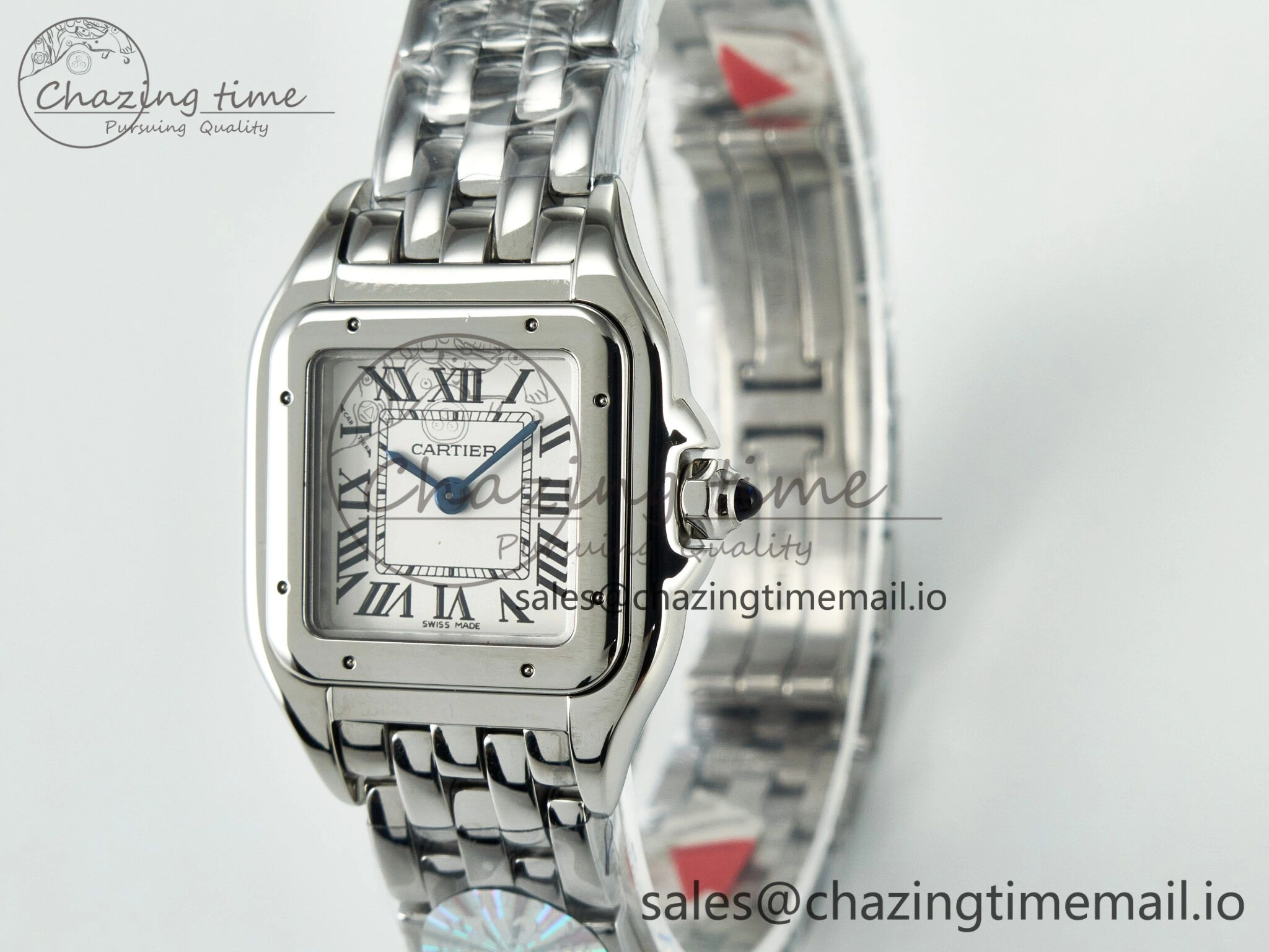 Sporty Panthère Secrete Ladies 22mm SS J12F 1:1 Best Edition White Dial on SS Bracelet Ronda Quartz 5850