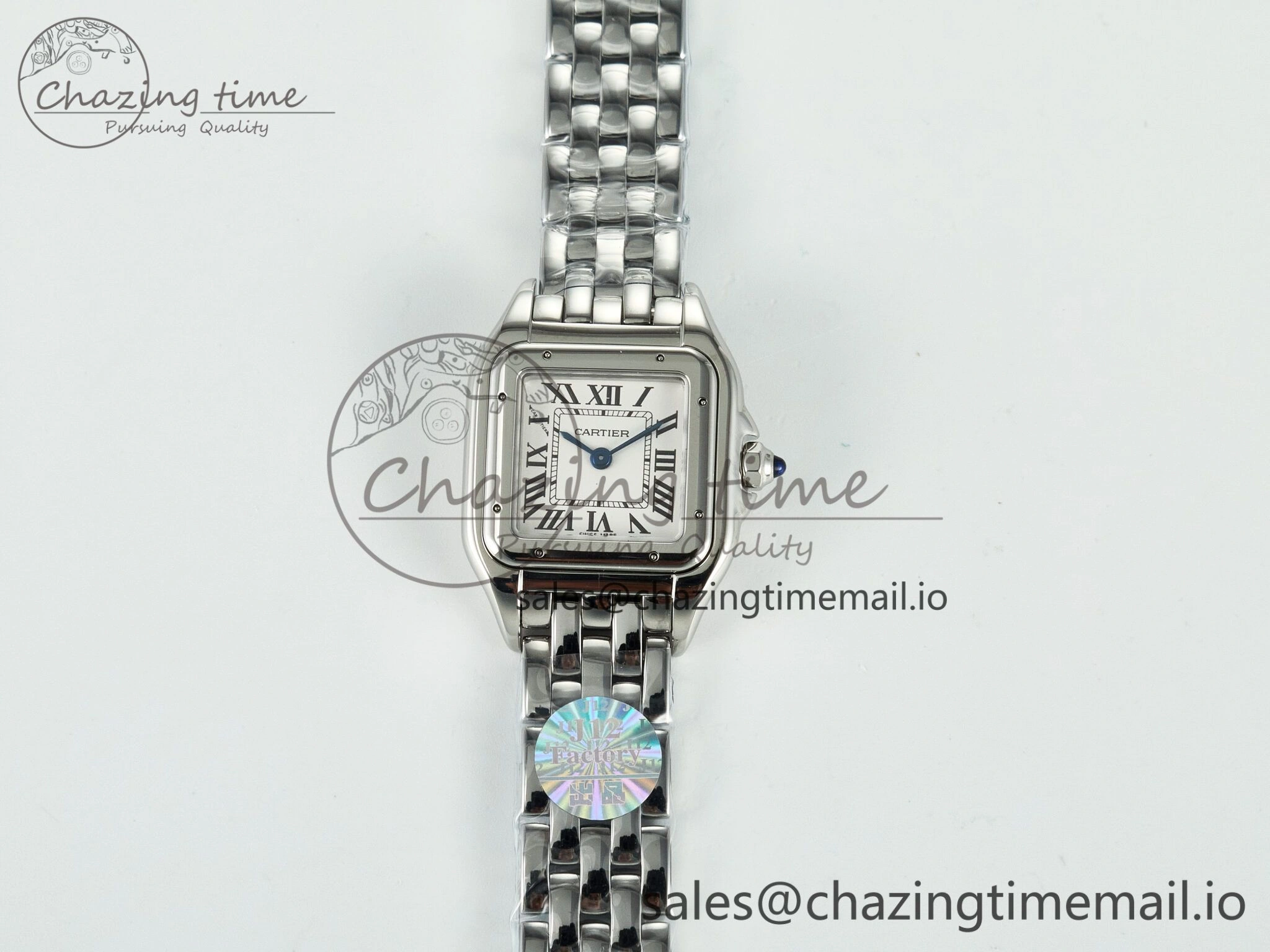 Sporty Panthère Secrete Ladies 22mm SS J12F 1:1 Best Edition White Dial on SS Bracelet Ronda Quartz 5850