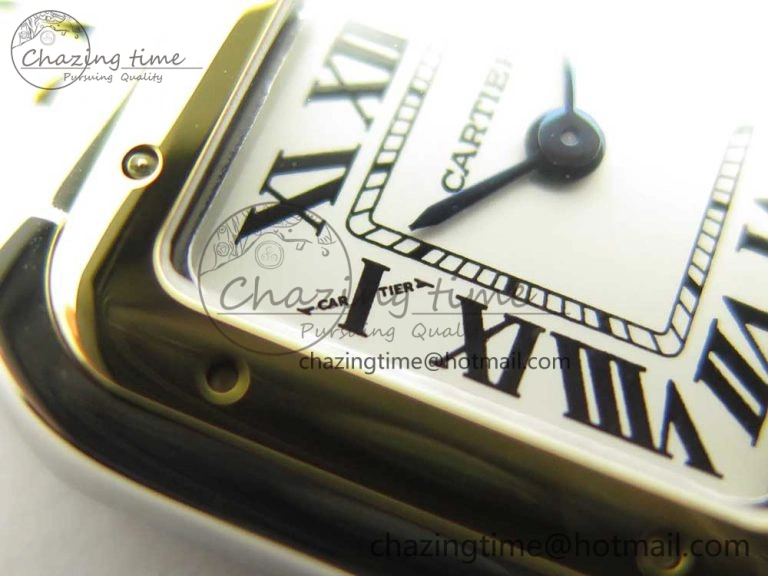 Stylish Panthère Secrete Ladies 22mm SS YG 8848F 1:1 Best Edition White Dial on SS YG Bracelet Ronda Quartz 6140