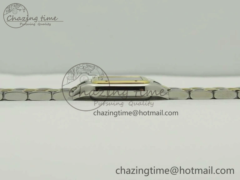 Stylish Panthère Secrete Ladies 22mm SS YG 8848F 1:1 Best Edition White Dial on SS YG Bracelet Ronda Quartz 6140