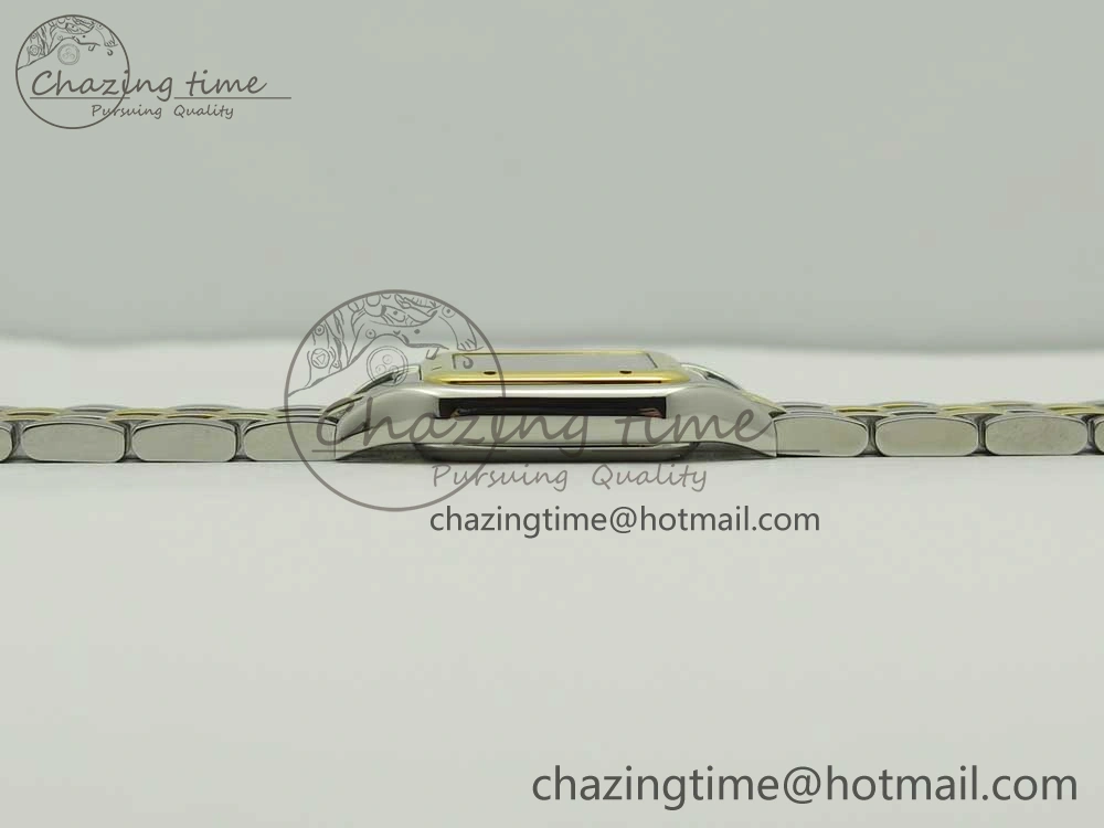 Stylish Panthère Secrete Ladies 22mm SS YG 8848F 1:1 Best Edition White Dial on SS YG Bracelet Ronda Quartz 6140