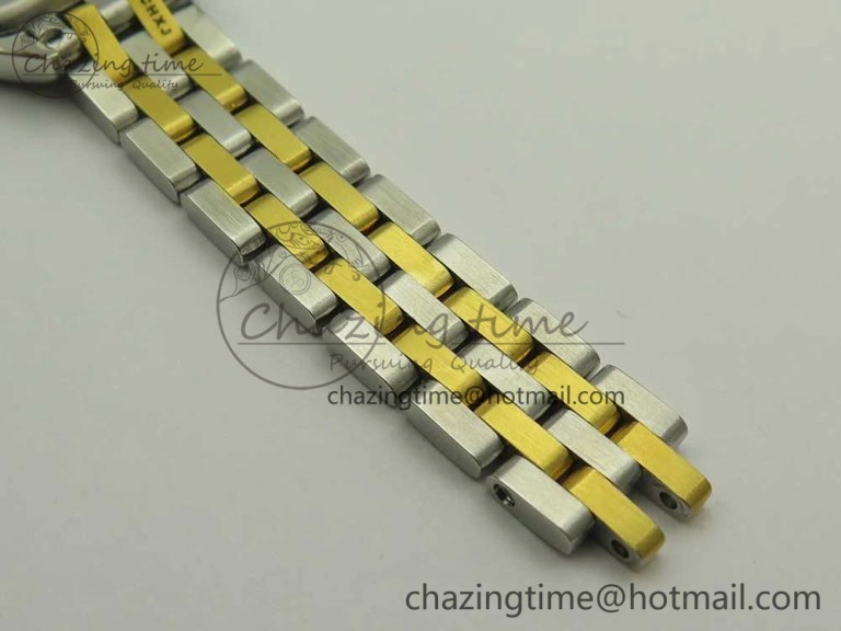 Stylish Panthère Secrete Ladies 22mm SS YG 8848F 1:1 Best Edition White Dial on SS YG Bracelet Ronda Quartz 6140