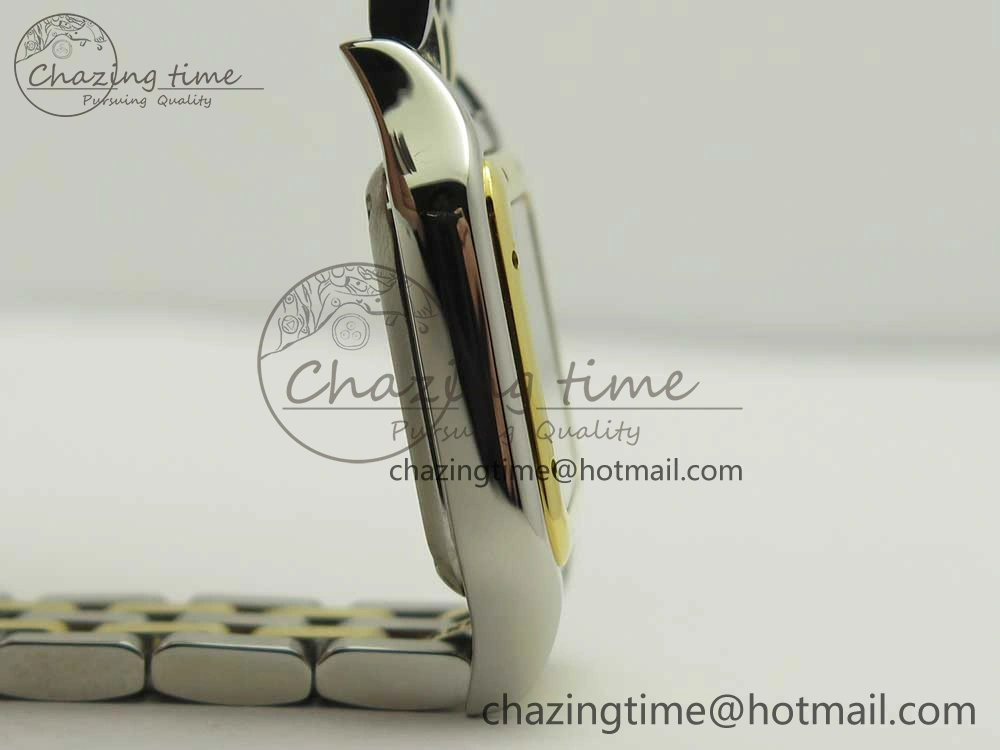 Stylish Panthère Secrete Ladies 22mm SS YG 8848F 1:1 Best Edition White Dial on SS YG Bracelet Ronda Quartz 6140