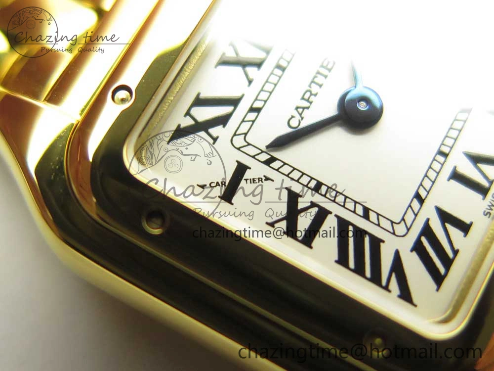 SmartChoice Panthère Secrete Ladies 22mm YG 8848F 1:1 Best Edition White Dial on YG Bracelet Ronda Quartz 10611