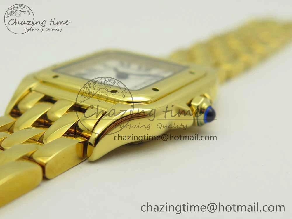 SmartChoice Panthère Secrete Ladies 22mm YG 8848F 1:1 Best Edition White Dial on YG Bracelet Ronda Quartz 10611