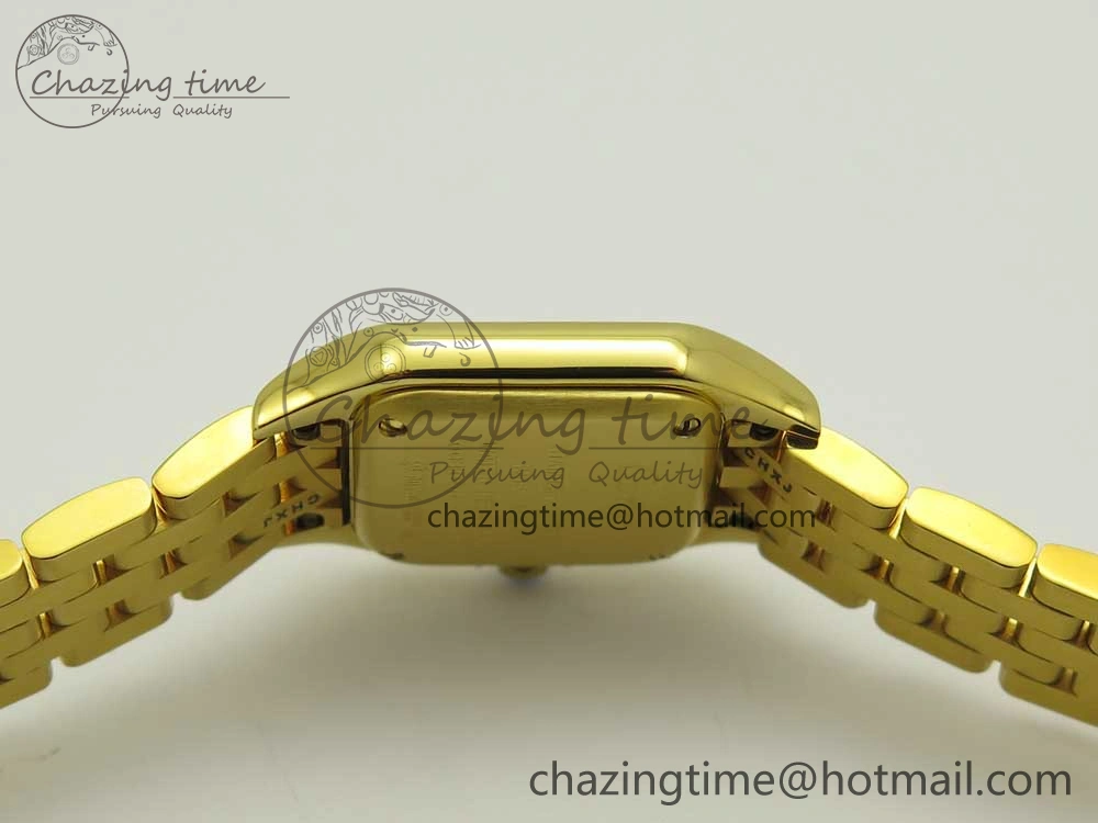 SmartChoice Panthère Secrete Ladies 22mm YG 8848F 1:1 Best Edition White Dial on YG Bracelet Ronda Quartz 10611
