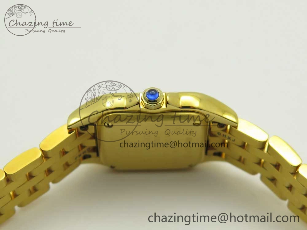 SmartChoice Panthère Secrete Ladies 22mm YG 8848F 1:1 Best Edition White Dial on YG Bracelet Ronda Quartz 10611