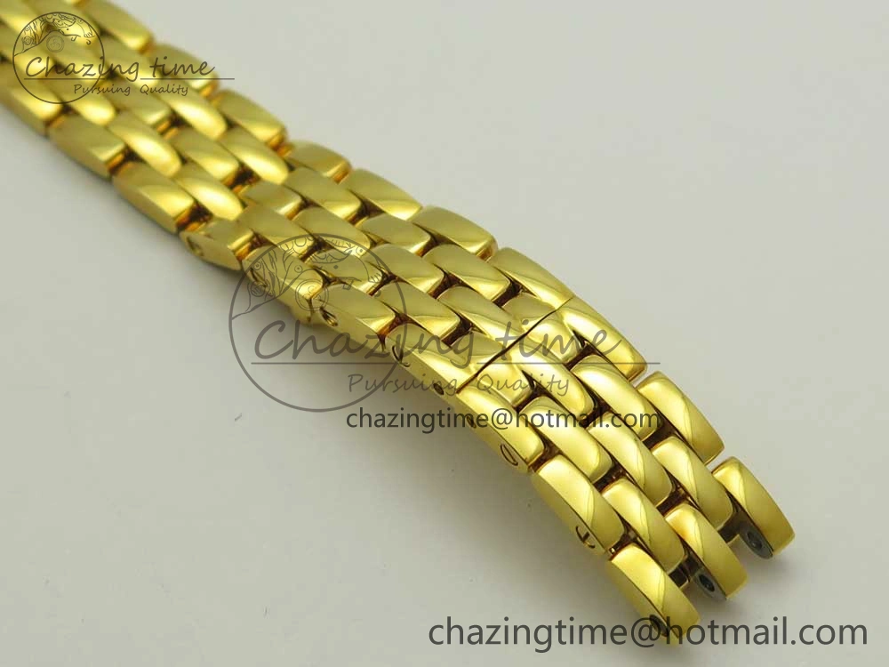 SmartChoice Panthère Secrete Ladies 22mm YG 8848F 1:1 Best Edition White Dial on YG Bracelet Ronda Quartz 10611