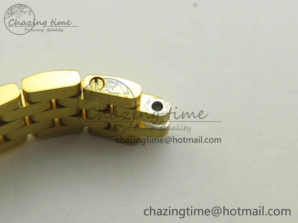 SmartChoice Panthère Secrete Ladies 22mm YG 8848F 1:1 Best Edition White Dial on YG Bracelet Ronda Quartz 10611