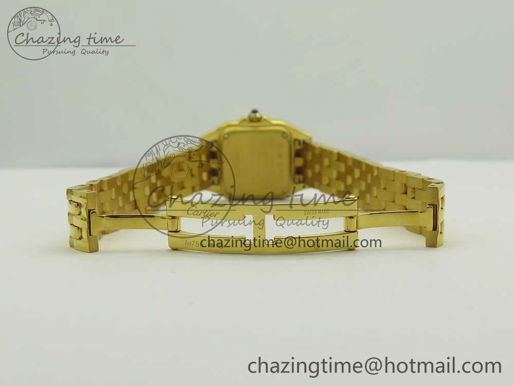 SmartChoice Panthère Secrete Ladies 22mm YG 8848F 1:1 Best Edition White Dial on YG Bracelet Ronda Quartz 10611