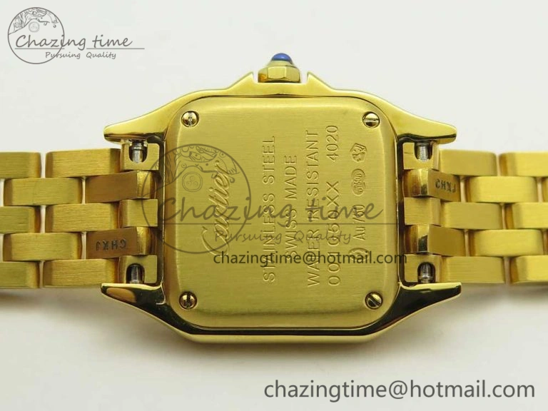 SmartChoice Panthère Secrete Ladies 22mm YG 8848F 1:1 Best Edition White Dial on YG Bracelet Ronda Quartz 10611