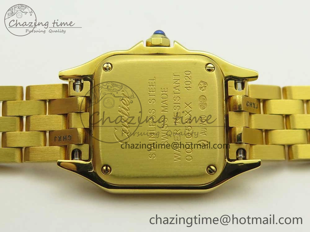 SmartChoice Panthère Secrete Ladies 22mm YG 8848F 1:1 Best Edition White Dial on YG Bracelet Ronda Quartz 10611