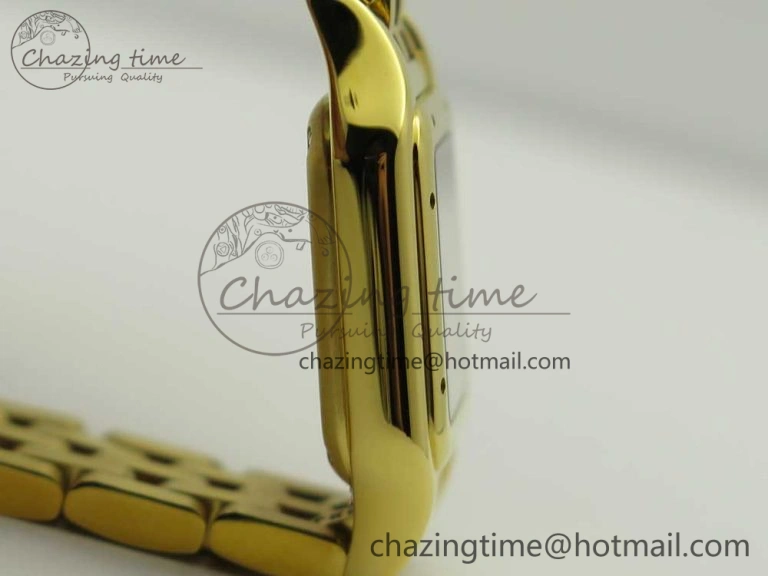 SmartChoice Panthère Secrete Ladies 22mm YG 8848F 1:1 Best Edition White Dial on YG Bracelet Ronda Quartz 10611