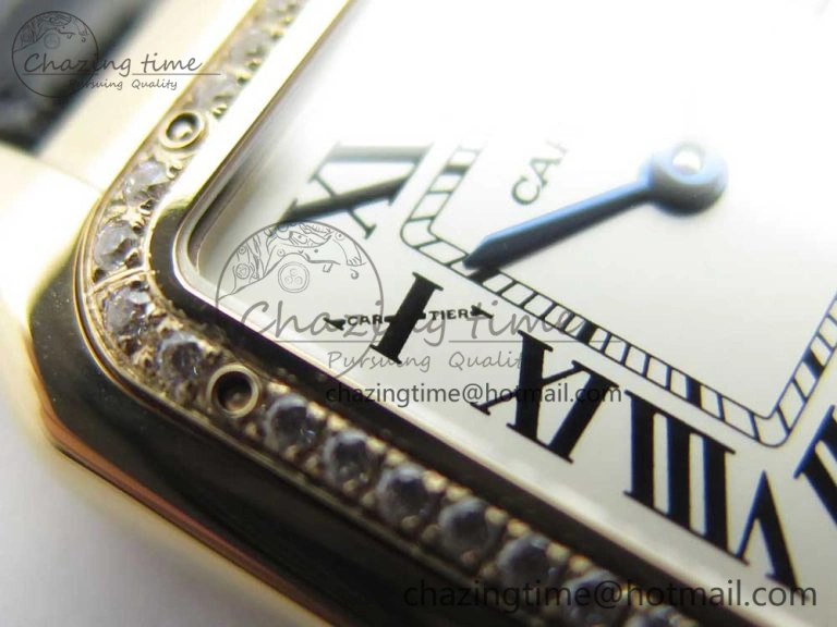 Panthère Secrete Ladies 27mm RG 8848F 1:1 Best Edition White Dial Diamonds Bezel on Black Croco Strap Ronda Quartz Lightweight 10618