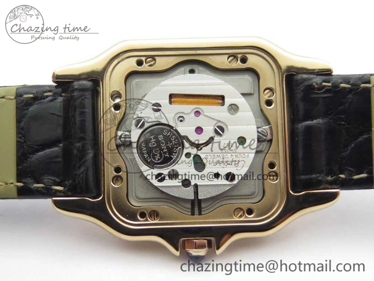 Panthère Secrete Ladies 27mm RG 8848F 1:1 Best Edition White Dial Diamonds Bezel on Black Croco Strap Ronda Quartz Lightweight 10618
