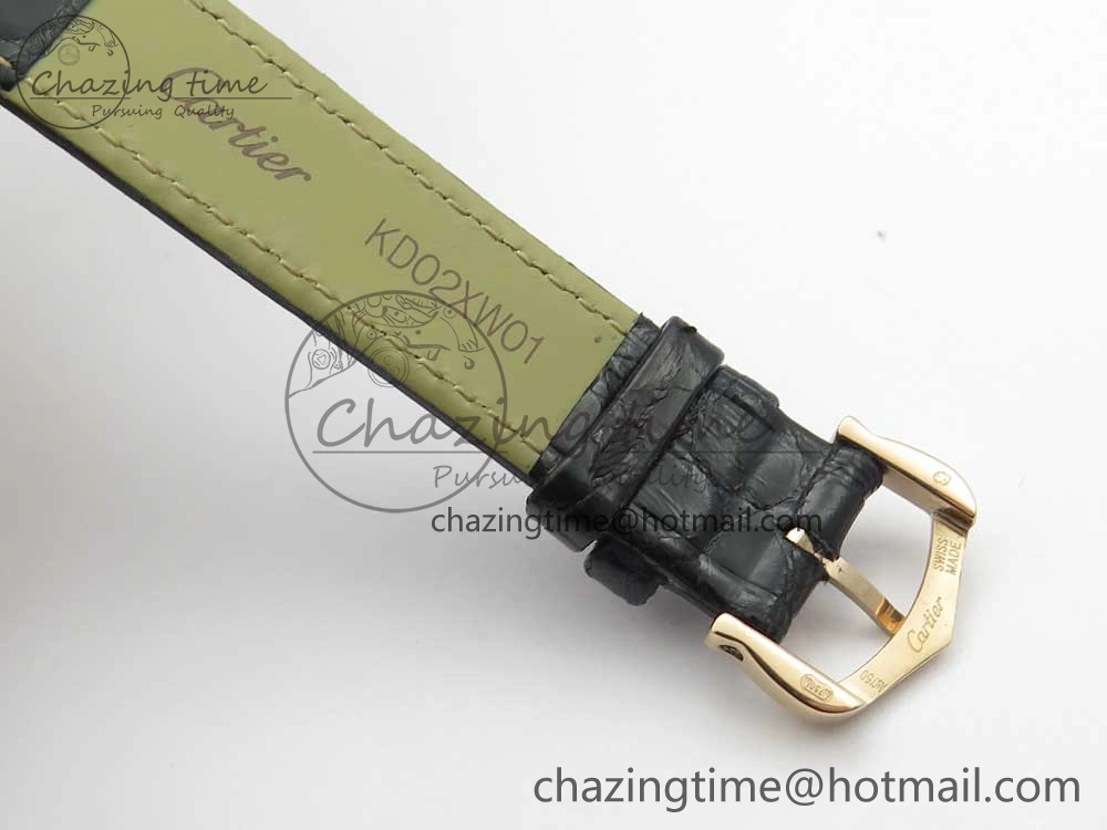 Panthère Secrete Ladies 27mm RG 8848F 1:1 Best Edition White Dial on Black Croco Strap Ronda Quartz Effortless 10622