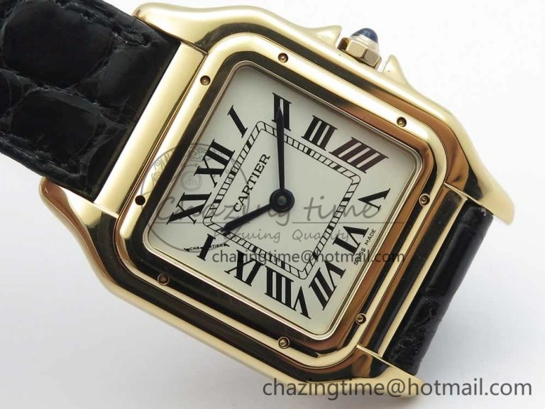 Panthère Secrete Ladies 27mm RG 8848F 1:1 Best Edition White Dial on Black Croco Strap Ronda Quartz Effortless 10622
