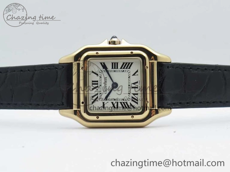 Panthère Secrete Ladies 27mm RG 8848F 1:1 Best Edition White Dial on Black Croco Strap Ronda Quartz Effortless 10622