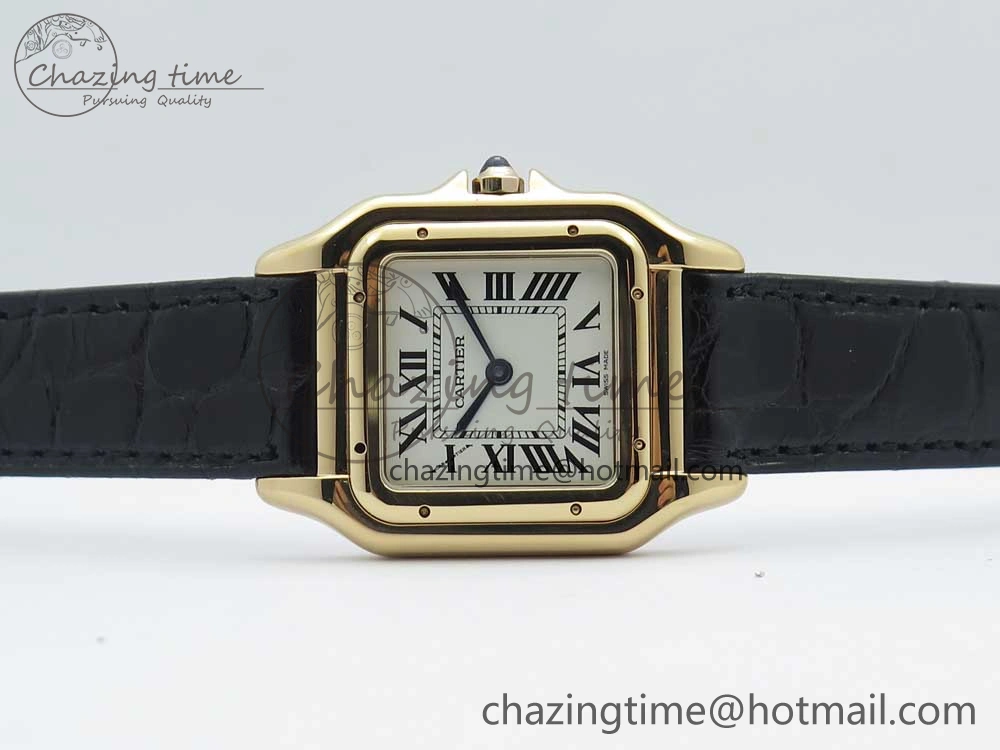 Panthère Secrete Ladies 27mm RG 8848F 1:1 Best Edition White Dial on Black Croco Strap Ronda Quartz Effortless 10622