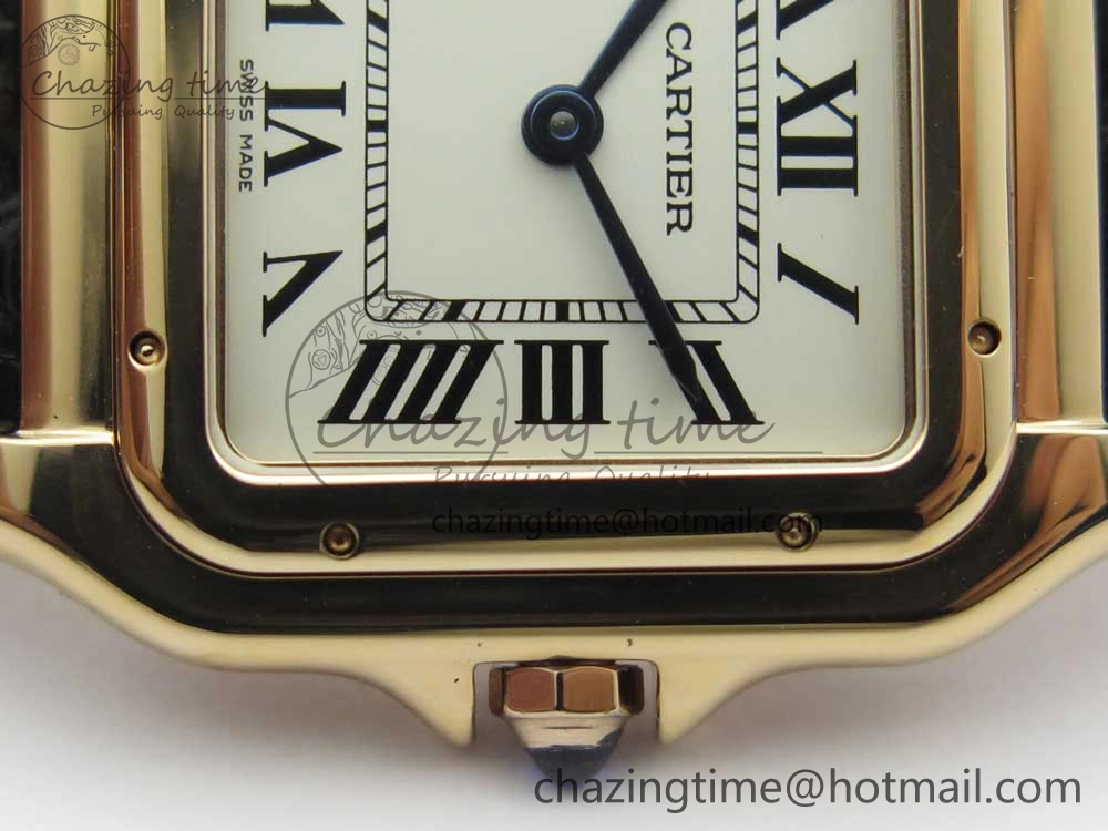 Panthère Secrete Ladies 27mm RG 8848F 1:1 Best Edition White Dial on Black Croco Strap Ronda Quartz Effortless 10622