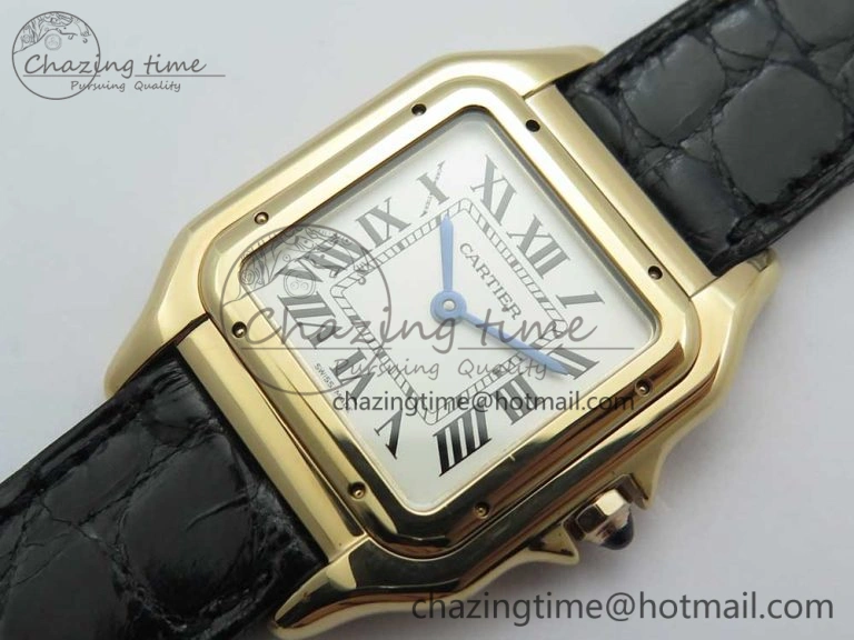 Panthère Secrete Ladies 27mm RG 8848F 1:1 Best Edition White Dial on Black Croco Strap Ronda Quartz Effortless 10622