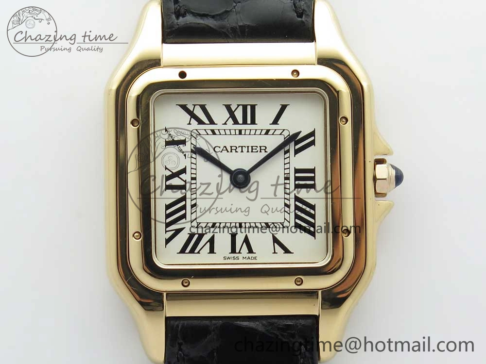 Panthère Secrete Ladies 27mm RG 8848F 1:1 Best Edition White Dial on Black Croco Strap Ronda Quartz Effortless 10622