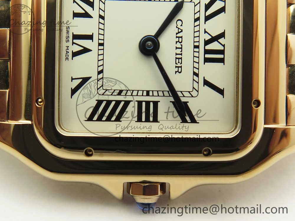 Panthère Secrete Ladies 27mm RG 8848F 1:1 Best Edition White Dial on RG Bracelet Ronda Quartz Attractive 10607