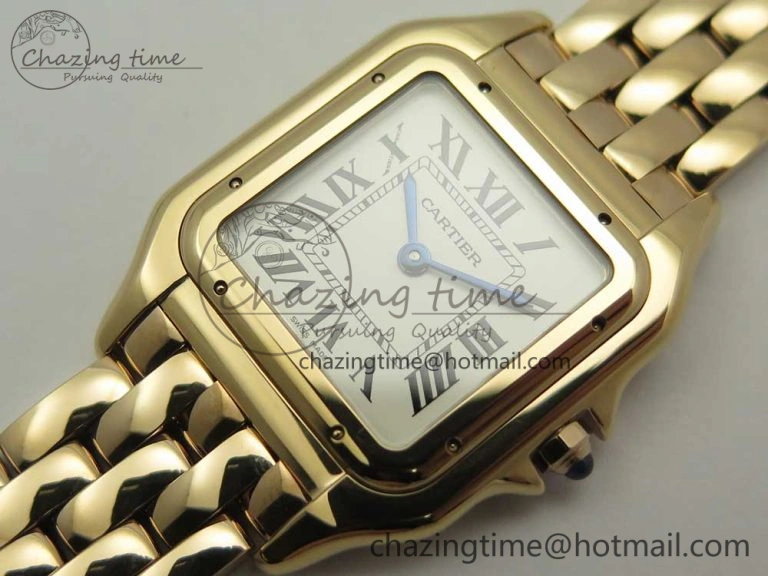 Panthère Secrete Ladies 27mm RG 8848F 1:1 Best Edition White Dial on RG Bracelet Ronda Quartz Attractive 10607