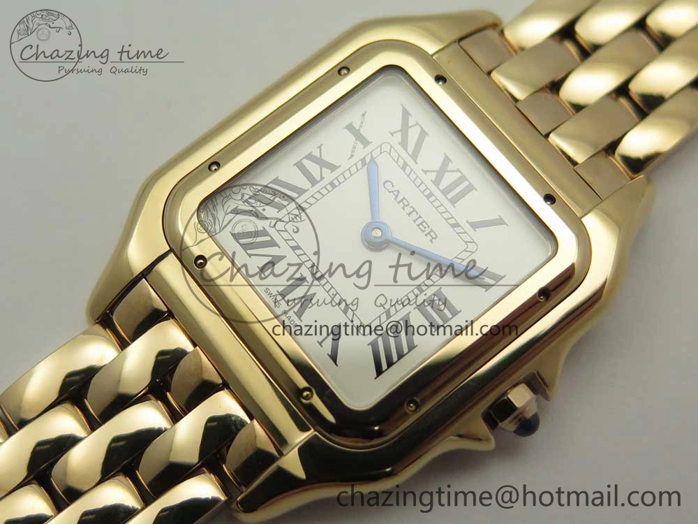 Panthère Secrete Ladies 27mm RG 8848F 1:1 Best Edition White Dial on RG Bracelet Ronda Quartz Attractive 10607