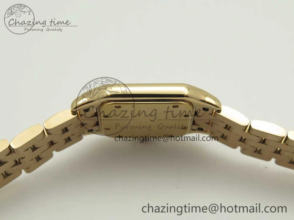 Panthère Secrete Ladies 27mm RG 8848F 1:1 Best Edition White Dial on RG Bracelet Ronda Quartz Attractive 10607