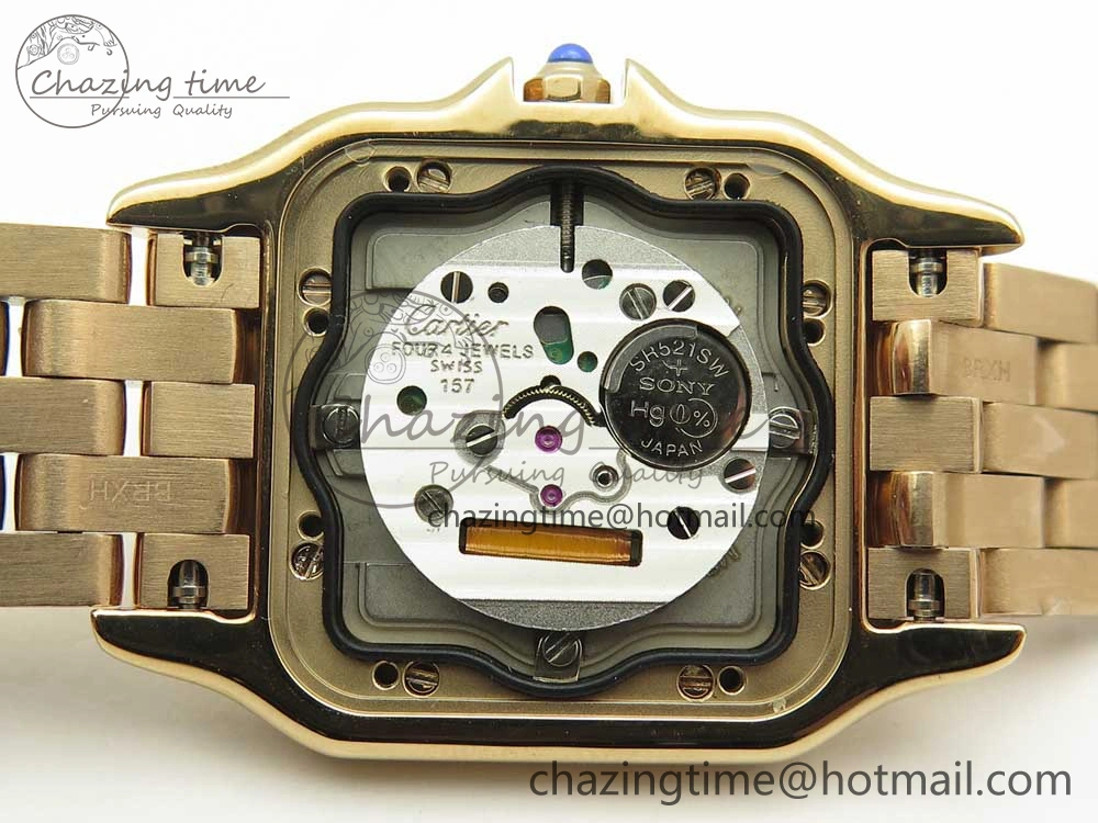 Panthère Secrete Ladies 27mm RG 8848F 1:1 Best Edition White Dial on RG Bracelet Ronda Quartz Attractive 10607