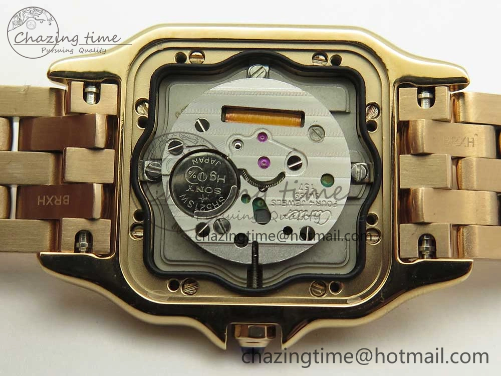 Panthère Secrete Ladies 27mm RG 8848F 1:1 Best Edition White Dial on RG Bracelet Ronda Quartz Attractive 10607