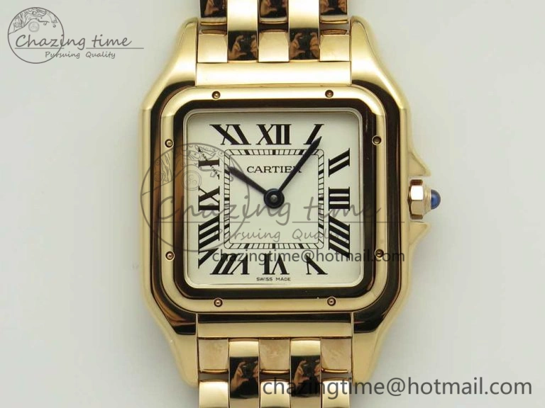 Reliable Panthère Secrete Ladies 27mm RG 8848F 1:1 Best Edition White Dial on RG Bracelet Ronda Quartz 6135