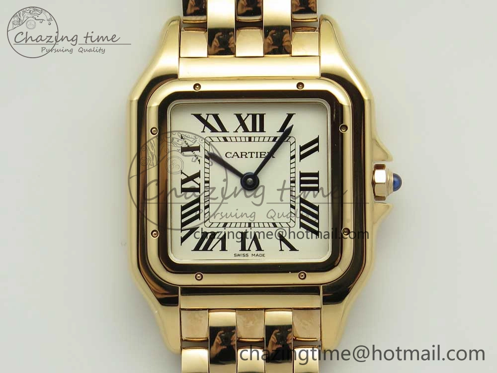 Panthère Secrete Ladies 27mm RG 8848F 1:1 Best Edition White Dial on RG Bracelet Ronda Quartz Attractive 10607